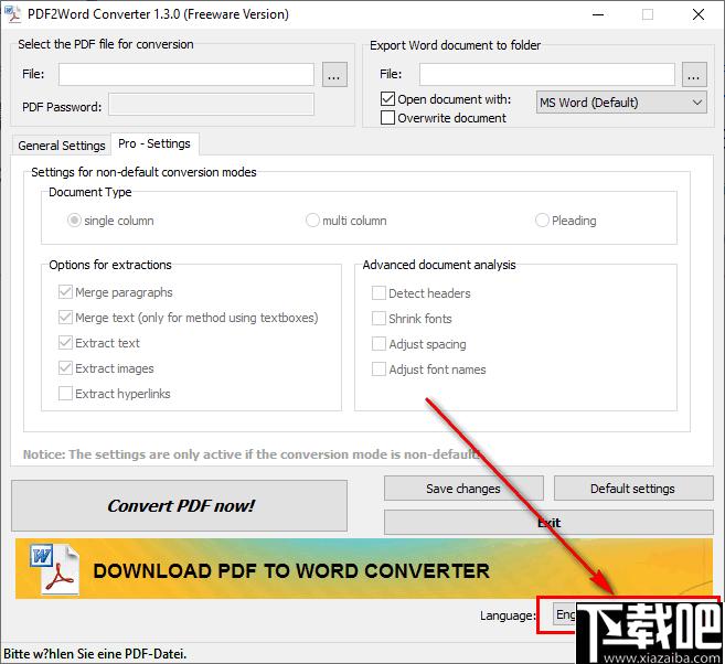 PDF2Word Converter下载,PDF转换,转换器,文档转换