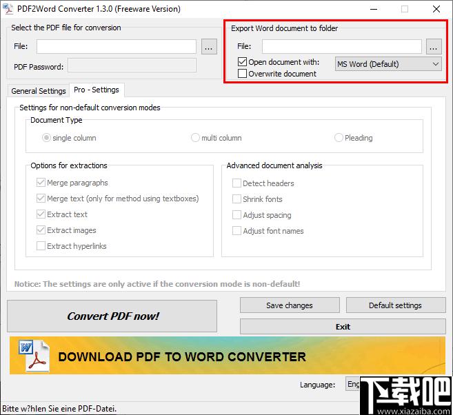 PDF2Word Converter下载,PDF转换,转换器,文档转换
