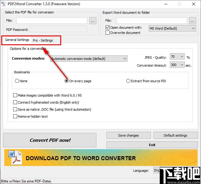 PDF2Word Converter下载,PDF转换,转换器,文档转换