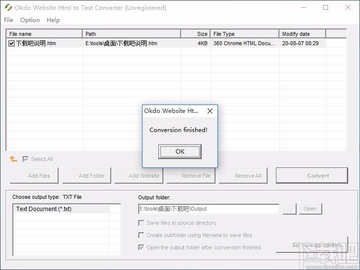 Okdo Website Html to Text Converter,HTML转TXT,文件转换