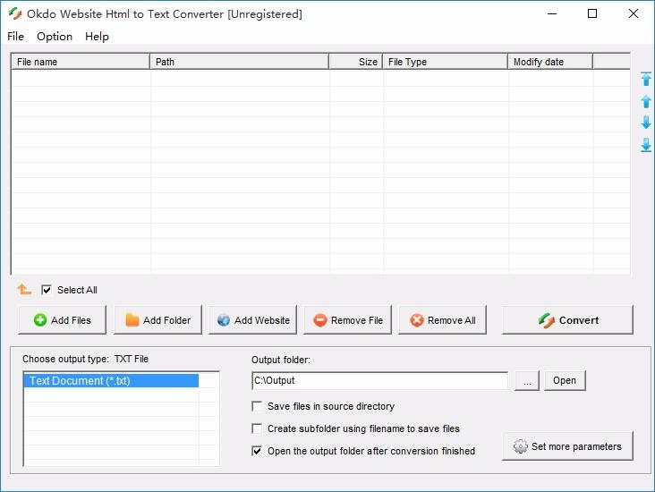 Okdo Website Html to Text Converter,HTML转TXT,文件转换