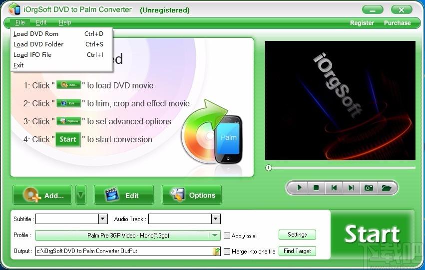 iOrgsoft DVD to Palm Converter,DVD转Palm,视频转换