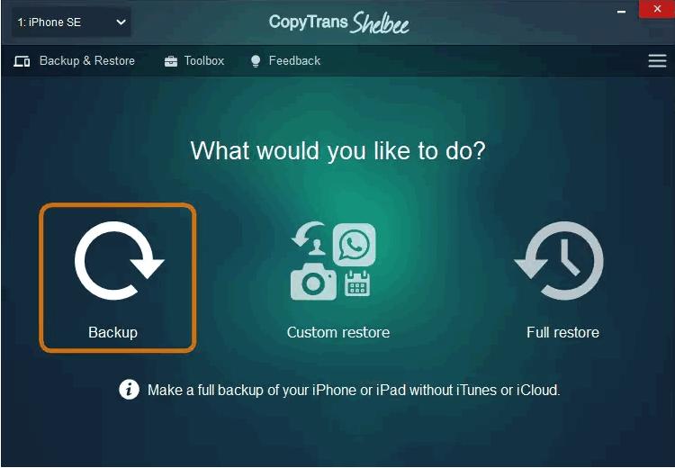 CopyTrans Shelbee下载,ios数据备份,备份软件