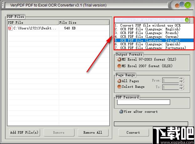 VeryPDF PDF to Excel OCR Converter下载,pdf转换,文档转换