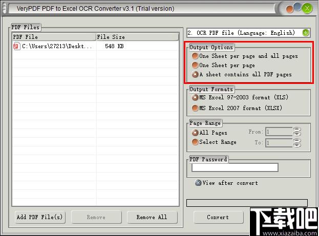 VeryPDF PDF to Excel OCR Converter下载,pdf转换,文档转换